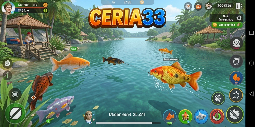 Tangkapan ikan yang menakjubkan di CERIA33 yang menunjukkan pengalaman gameplay.