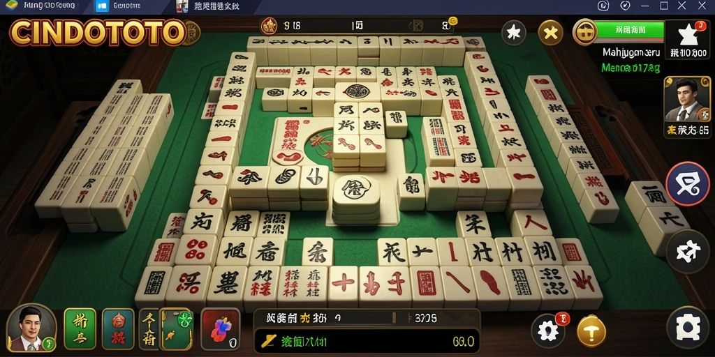 Screenshot gameplay CINDOTOTO yang menunjukkan keseruan permainan Mahjong.