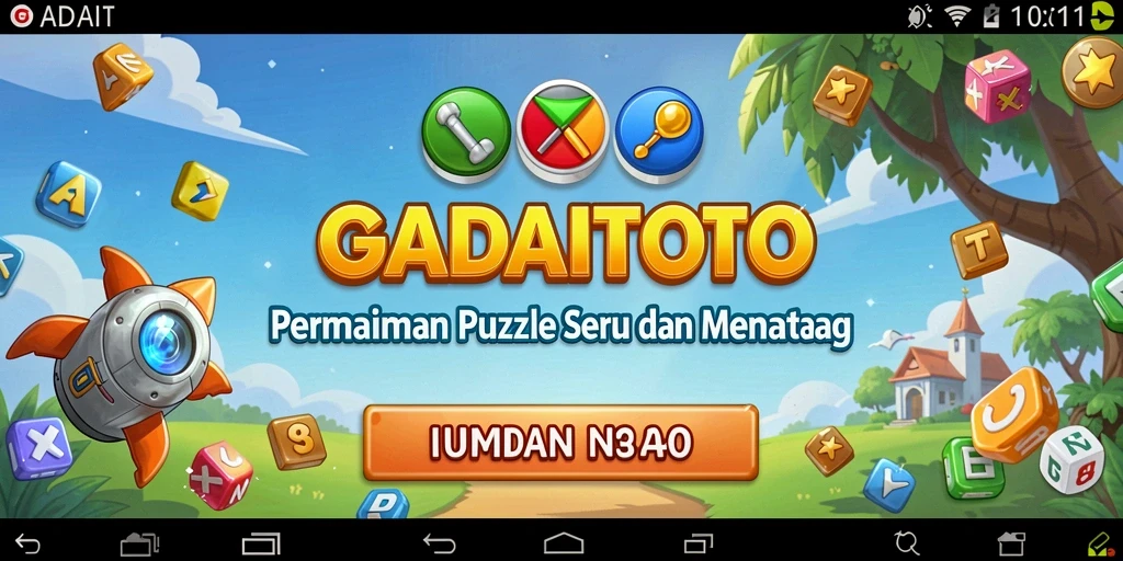 Screenshot GADAITOTO menunjukkan gameplay Puzzle yang menantang dan seru.