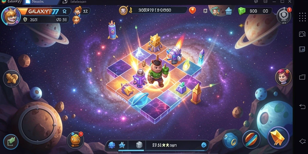 Tampilan permainan puzzle yang seru dan menantang di GALAXY77.