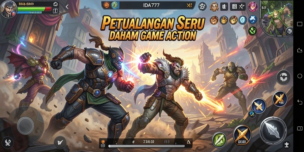 Tangkapan layar IDA777 menunjukkan aksi mendebarkan dalam gameplay.