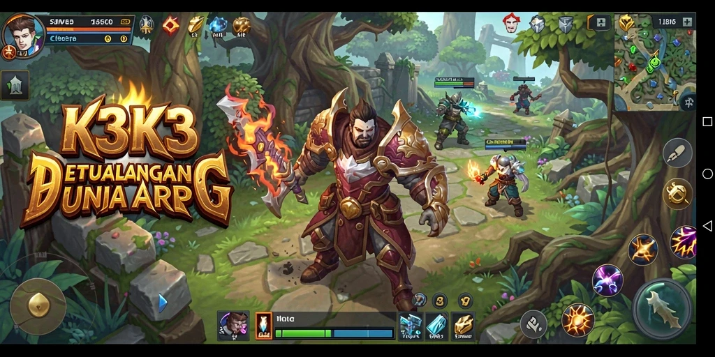 Screenshot gameplay K3K3 yang menampilkan aksi seru dan keindahan grafis.