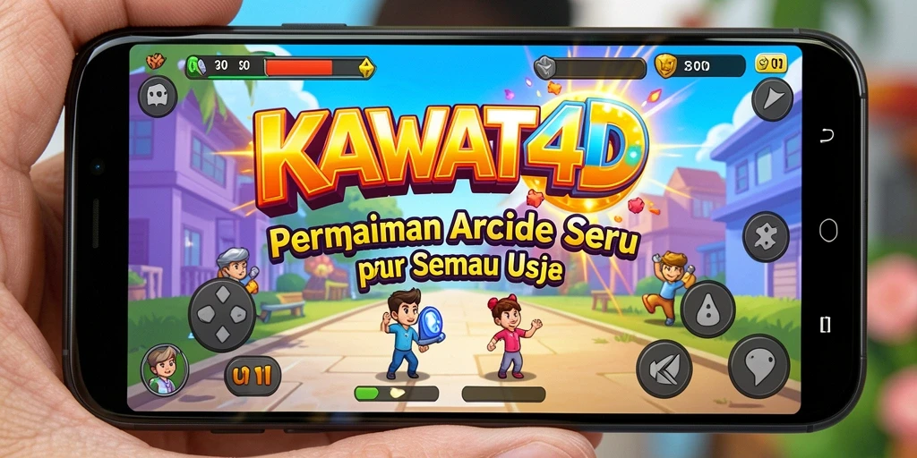 Tangkapan layar KAWAT4D menunjukkan aksi gameplay Arcade yang menantang.