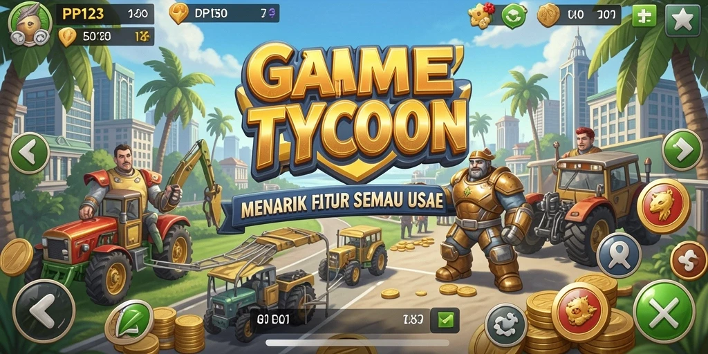Gameplay menarik PP123 dengan grafis tycoon yang memukau.