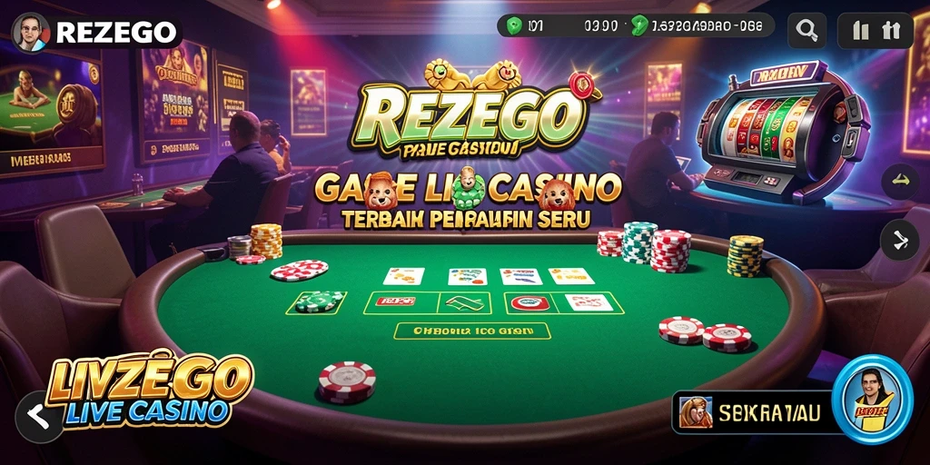 Gameplay seru dalam REZEGO Live Casino yang interaktif.