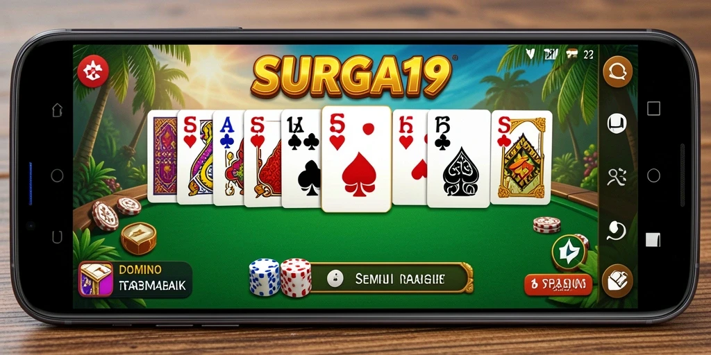 Screenshot gameplay domino yang menampilkan keseruan bermain di SURGA19.
