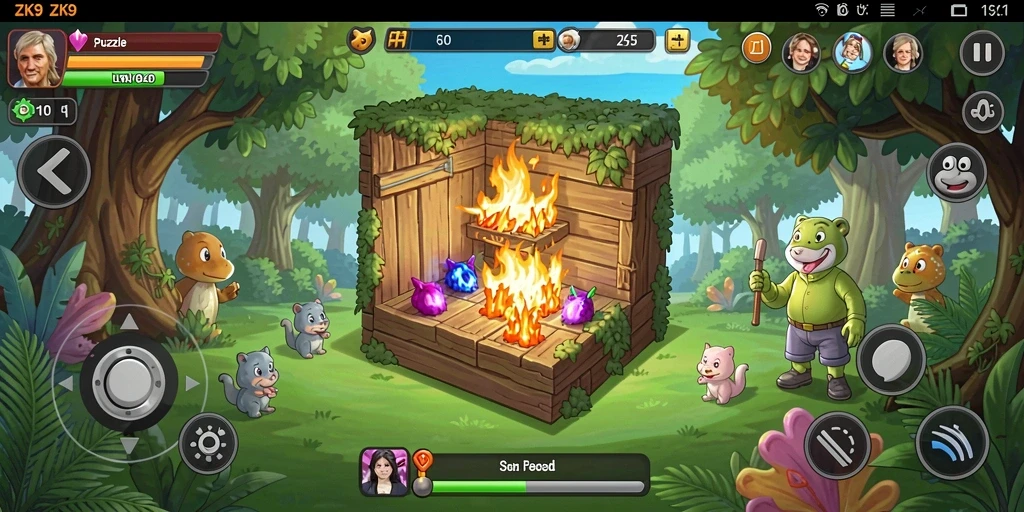 Screenshot ZK9 menampilkan tantangan Puzzle yang menarik dan menyenangkan.